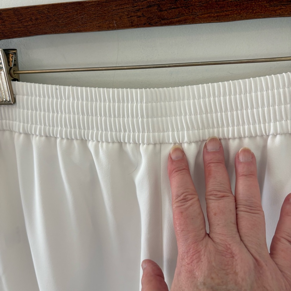 House Of Harlow 1960 Pleated White Wide-Leg Drape Trousers. Size 8. - Picture 5 of 12